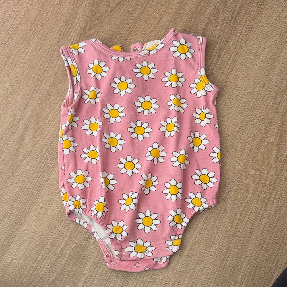 SIIX SPEARMINT LOVE organic cotton pink bubble romper 12-18m